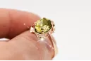 Ring Vintage craft Yellow Peridot Original Vintage 14K Rose Gold vrc206r